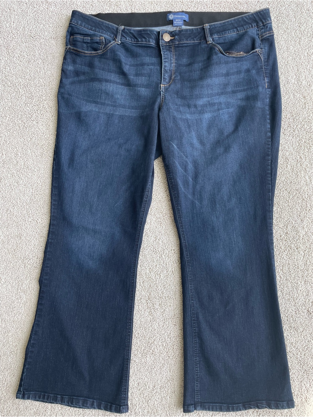 Democracy “Ab”solution Dark Wash Flare Denim Jeans Plus Size 24W